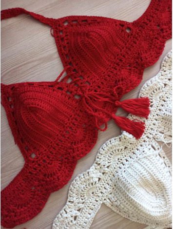 Майстер клас PDF - Топ В'язаний Гачком "Tassel Drops Crochet: Whimsical Knots"