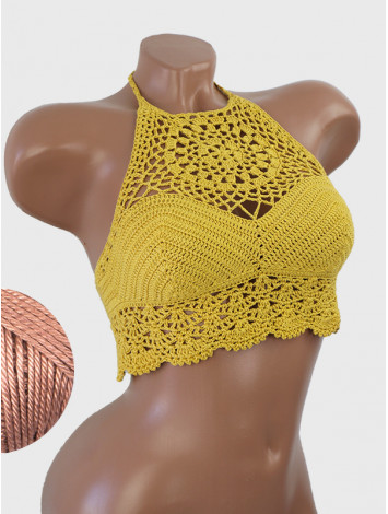 The Solar Halo Neckline: Sunburst Circle - Топ В'язаний Гачком