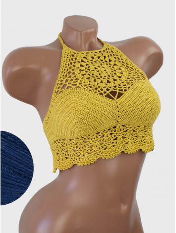 The Solar Halo Neckline: Sunburst Circle - Топ В'язаний Гачком