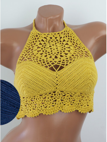 The Solar Halo Neckline: Sunburst Circle - Топ В'язаний Гачком