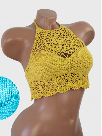 The Solar Halo Neckline: Sunburst Circle - Топ В'язаний Гачком