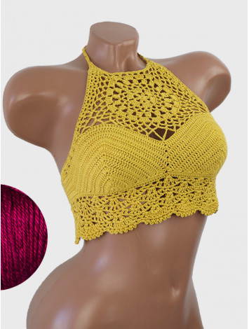 The Solar Halo Neckline: Sunburst Circle - Топ В'язаний Гачком