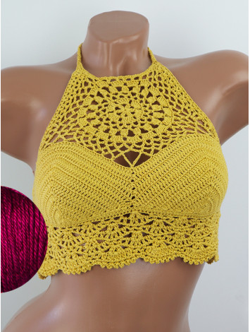 The Solar Halo Neckline: Sunburst Circle - Топ В'язаний Гачком