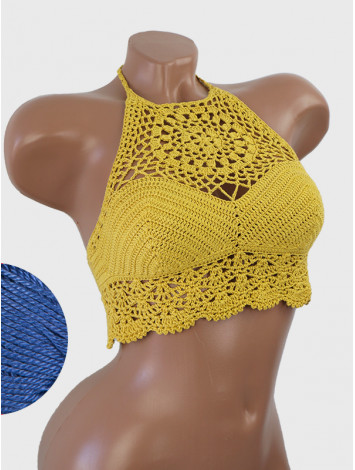 The Solar Halo Neckline: Sunburst Circle - Топ В'язаний Гачком