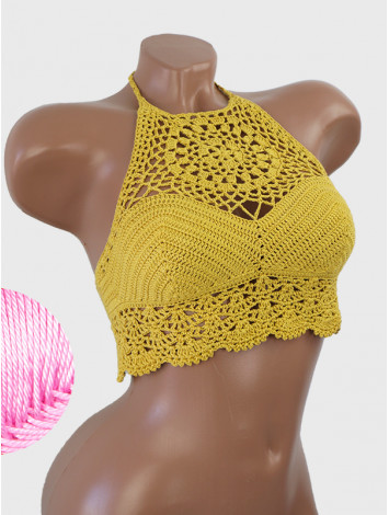 The Solar Halo Neckline: Sunburst Circle - Топ В'язаний Гачком