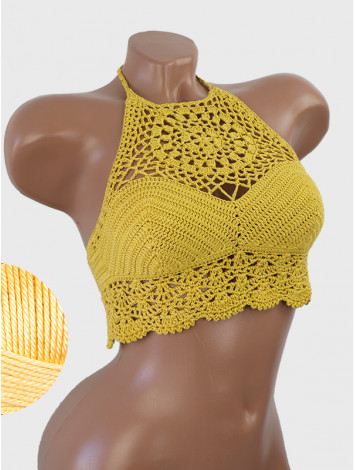 The Solar Halo Neckline: Sunburst Circle - Топ В'язаний Гачком