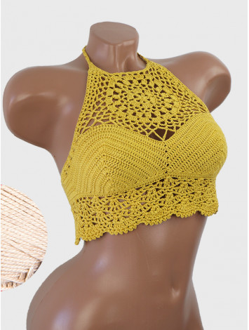 The Solar Halo Neckline: Sunburst Circle - Топ В'язаний Гачком