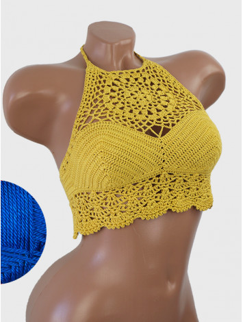 The Solar Halo Neckline: Sunburst Circle - Топ В'язаний Гачком