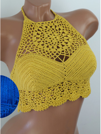 The Solar Halo Neckline: Sunburst Circle - Топ В'язаний Гачком