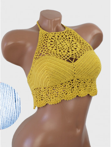 The Solar Halo Neckline: Sunburst Circle - Топ В'язаний Гачком