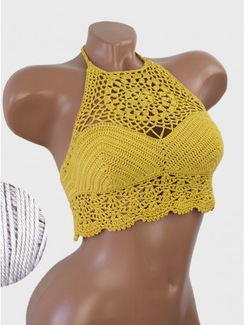 The Solar Halo Neckline: Sunburst Circle - Топ В'язаний Гачком