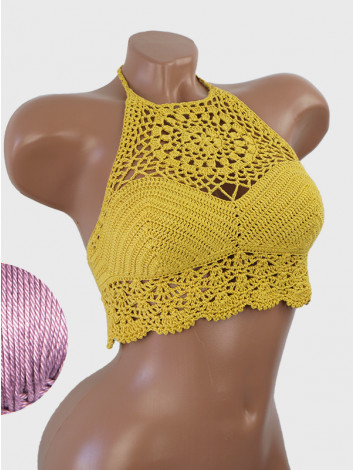 The Solar Halo Neckline: Sunburst Circle - Топ В'язаний Гачком