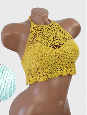 The Solar Halo Neckline: Sunburst Circle - Топ В'язаний Гачком