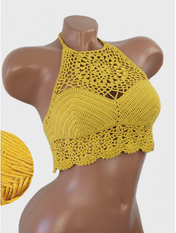 The Solar Halo Neckline: Sunburst Circle - Топ В'язаний Гачком