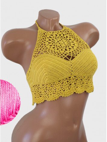 The Solar Halo Neckline: Sunburst Circle - Топ В'язаний Гачком