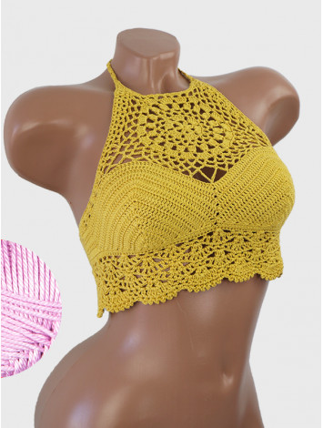 The Solar Halo Neckline: Sunburst Circle - Топ В'язаний Гачком