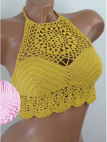 The Solar Halo Neckline: Sunburst Circle - Топ В'язаний Гачком