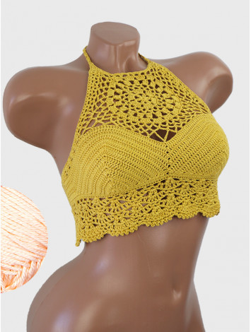 The Solar Halo Neckline: Sunburst Circle - Топ В'язаний Гачком