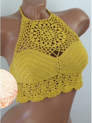 The Solar Halo Neckline: Sunburst Circle - Топ В'язаний Гачком