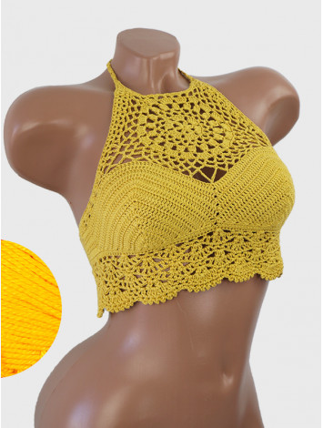 The Solar Halo Neckline: Sunburst Circle - Топ В'язаний Гачком