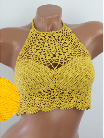 The Solar Halo Neckline: Sunburst Circle - Топ В'язаний Гачком