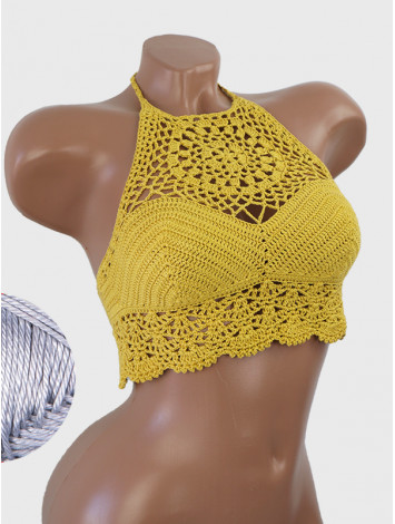 The Solar Halo Neckline: Sunburst Circle - Топ В'язаний Гачком