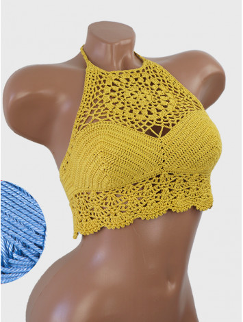 The Solar Halo Neckline: Sunburst Circle - Топ В'язаний Гачком