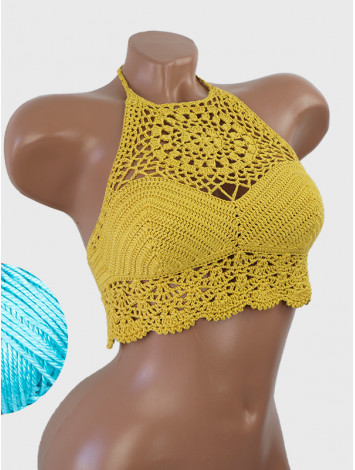 The Solar Halo Neckline: Sunburst Circle - Топ В'язаний Гачком