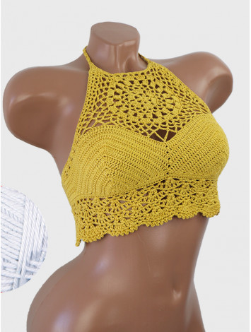 The Solar Halo Neckline: Sunburst Circle - Топ В'язаний Гачком