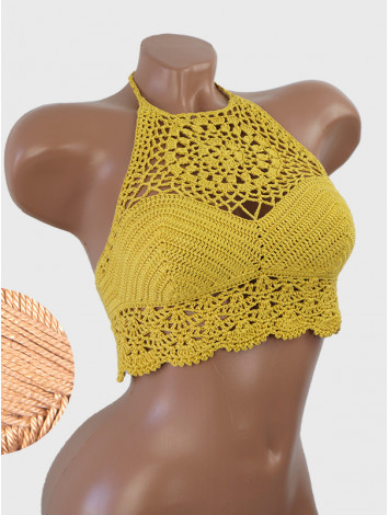 The Solar Halo Neckline: Sunburst Circle - Топ В'язаний Гачком