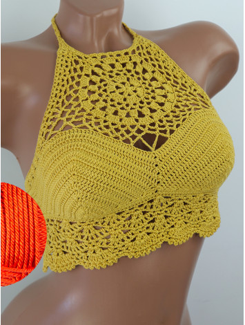 The Solar Halo Neckline: Sunburst Circle - Топ В'язаний Гачком