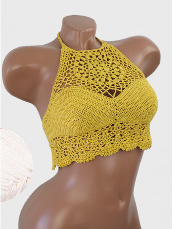 The Solar Halo Neckline: Sunburst Circle - Топ В'язаний Гачком