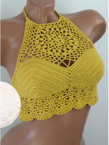 The Solar Halo Neckline: Sunburst Circle - Топ В'язаний Гачком