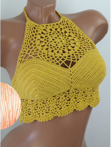 The Solar Halo Neckline: Sunburst Circle - Топ В'язаний Гачком