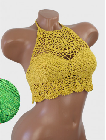 The Solar Halo Neckline: Sunburst Circle - Топ В'язаний Гачком