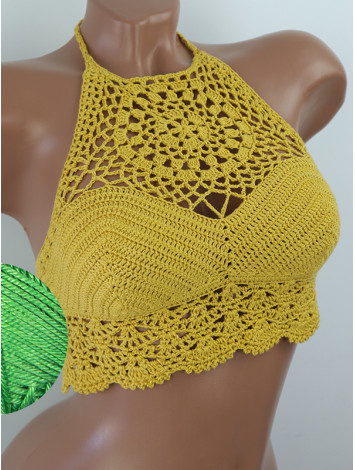 The Solar Halo Neckline: Sunburst Circle - Топ В'язаний Гачком