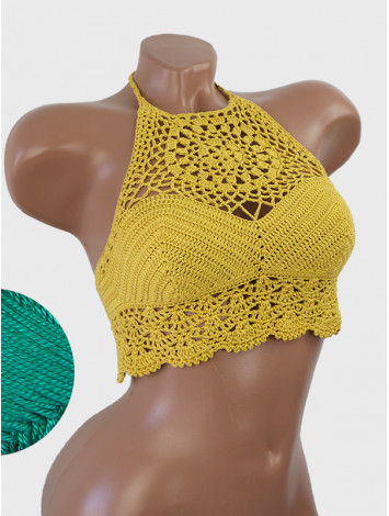 The Solar Halo Neckline: Sunburst Circle - Топ В'язаний Гачком