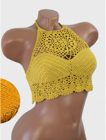 The Solar Halo Neckline: Sunburst Circle - Топ В'язаний Гачком