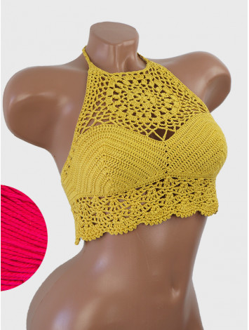 The Solar Halo Neckline: Sunburst Circle - Топ В'язаний Гачком