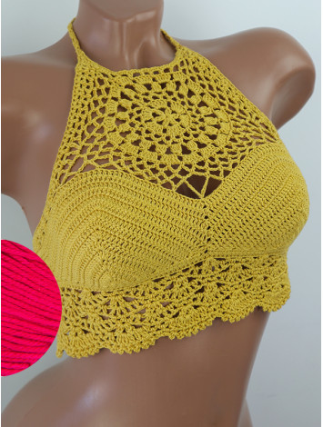 The Solar Halo Neckline: Sunburst Circle - Топ В'язаний Гачком