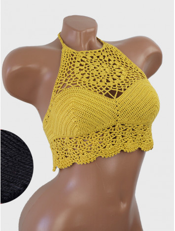 The Solar Halo Neckline: Sunburst Circle - Топ В'язаний Гачком