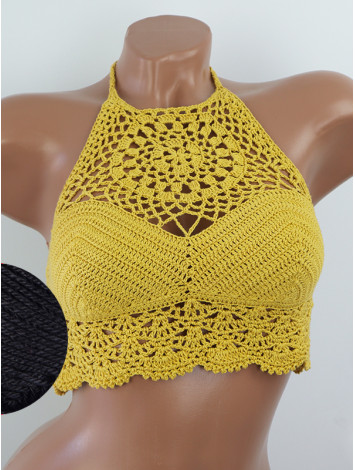 The Solar Halo Neckline: Sunburst Circle - Топ В'язаний Гачком