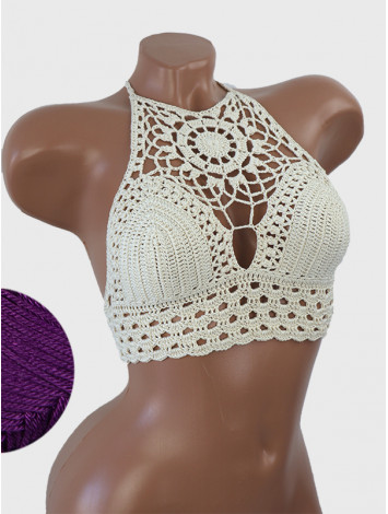 Blossom Enchantment: Medallion of Elegance - Топ В'язаний Гачком