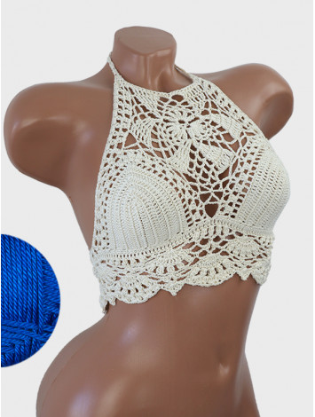 Tropical Lace: Leafy Pineapple Bloom - Топ В'язаний Гачком