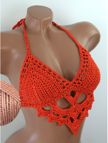 The Chunky Knit Stunner: Enchanting Tri-Jab - Топ В'язаний Гачком