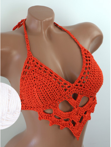 The Chunky Knit Stunner: Enchanting Tri-Jab - Топ В'язаний Гачком