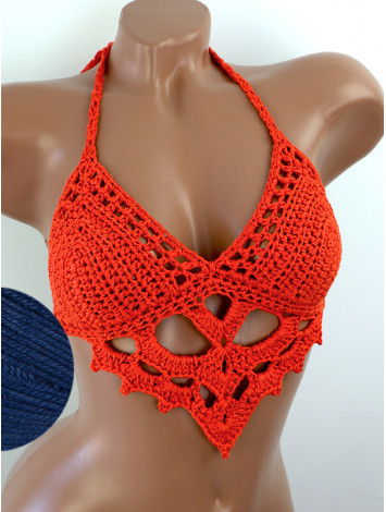 The Chunky Knit Stunner: Enchanting Tri-Jab - Топ В'язаний Гачком