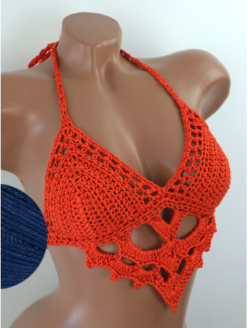 The Chunky Knit Stunner: Enchanting Tri-Jab - Топ В'язаний Гачком