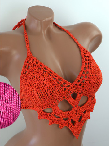 The Chunky Knit Stunner: Enchanting Tri-Jab - Топ В'язаний Гачком