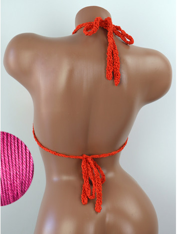 The Chunky Knit Stunner: Enchanting Tri-Jab - Топ В'язаний Гачком